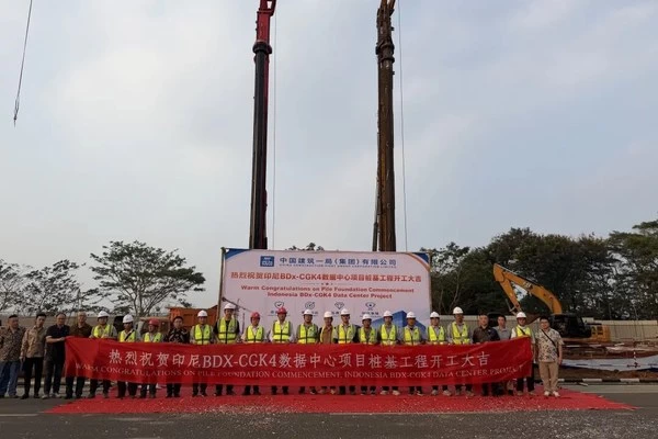 Kamar Dagang Hangzhou Indonesia hadir bersama jaringan pemasok anggota pada seremoni dimulainya perluasan pusat data BDX CGK04, memperkuat kerja sama ekonomi digital Indonesia–Tiongkok