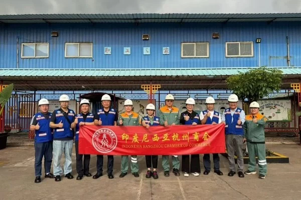 Kamar Dagang Hangzhou Indonesia mengunjungi Kawasan Industri Qingshan untuk bertukar pandangan